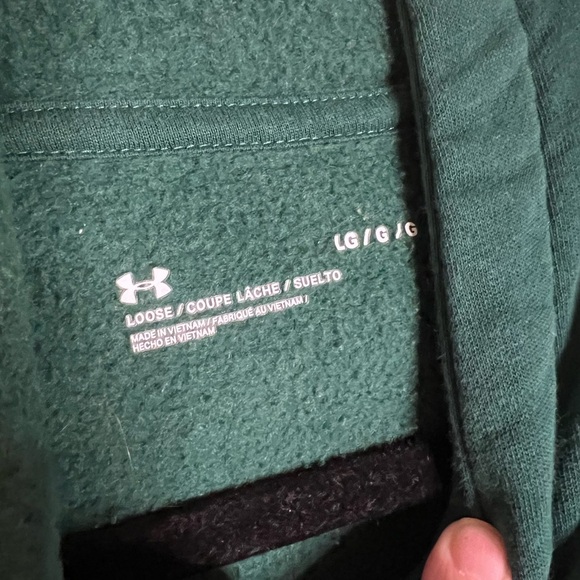 Under Armour Loose Fit Hoodie Dark Green Women Large - Picture 2 of 5